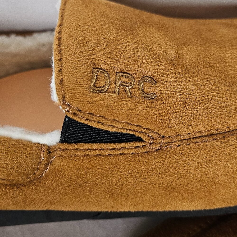 Dr Comfort Womens Slippers 11W Fleece Lined Nubuck Cozy House Shoes Gel Insert S - Picture 2 of 10